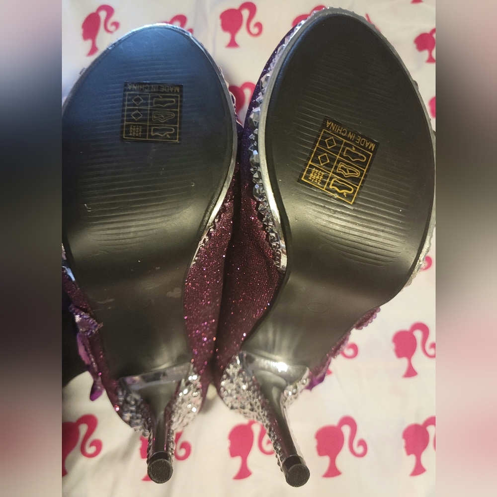 Get More Beauty Glitter Platform Stiletto High Heeled Shoes View 6